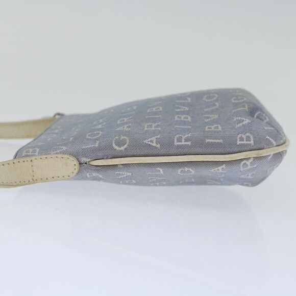 Bulgari Logo Blue Canvas Shoulder Bag (Pre-Owned) - Picture 5 of 16